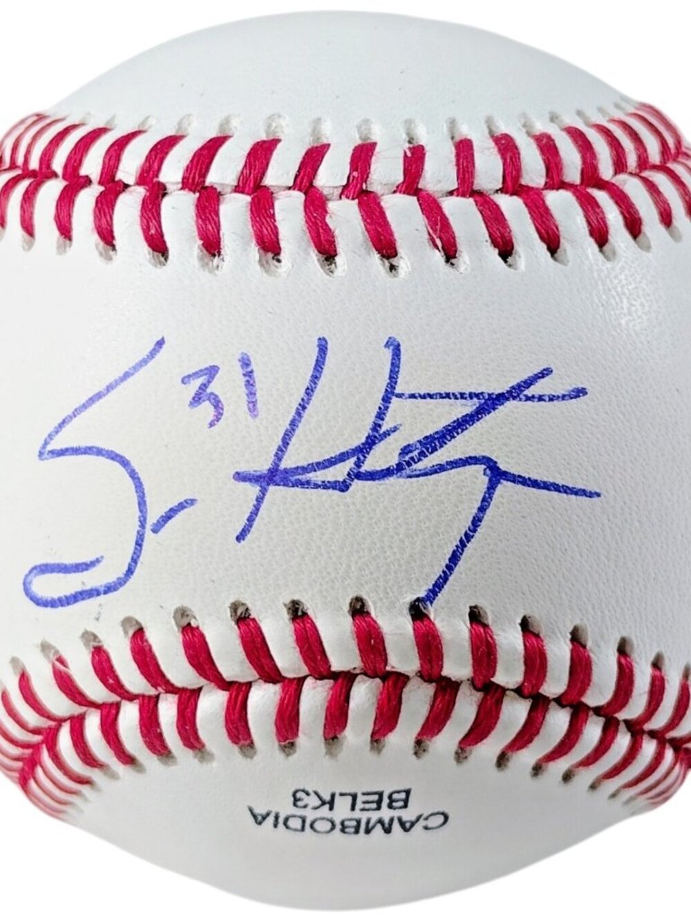 Sam Hentges Signed Baseball Cleveland Guardians San Francisco Giants Autograph P